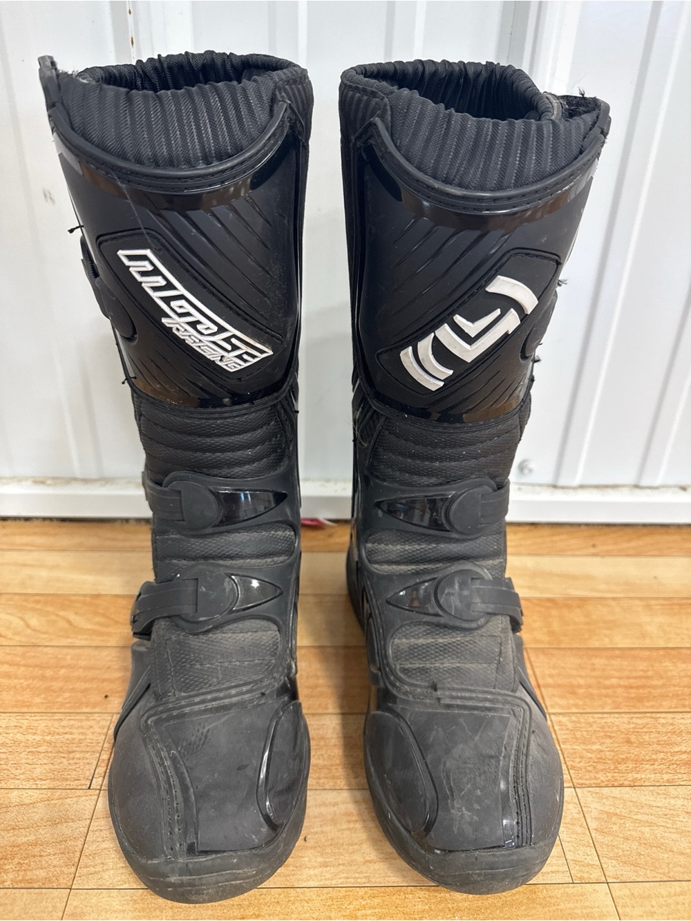 Kids Black Motocross Boots - Durable Youth Riding Boots
